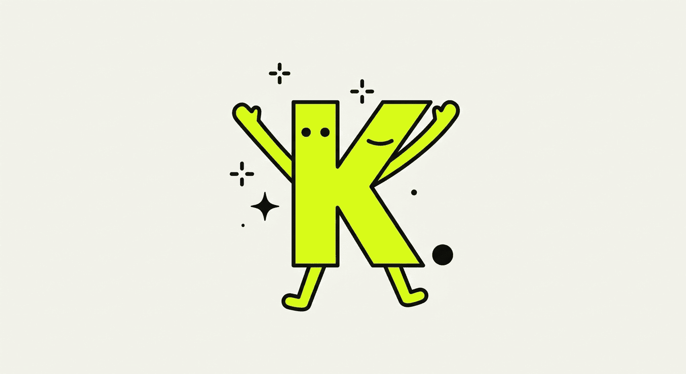K. celebrating